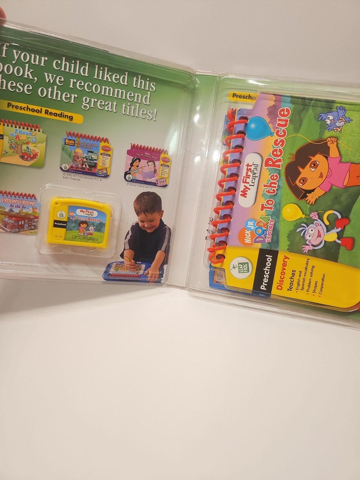 My First LeapPad Learning System + 5 Books And Cartridges Leap Frog 2001 Tested