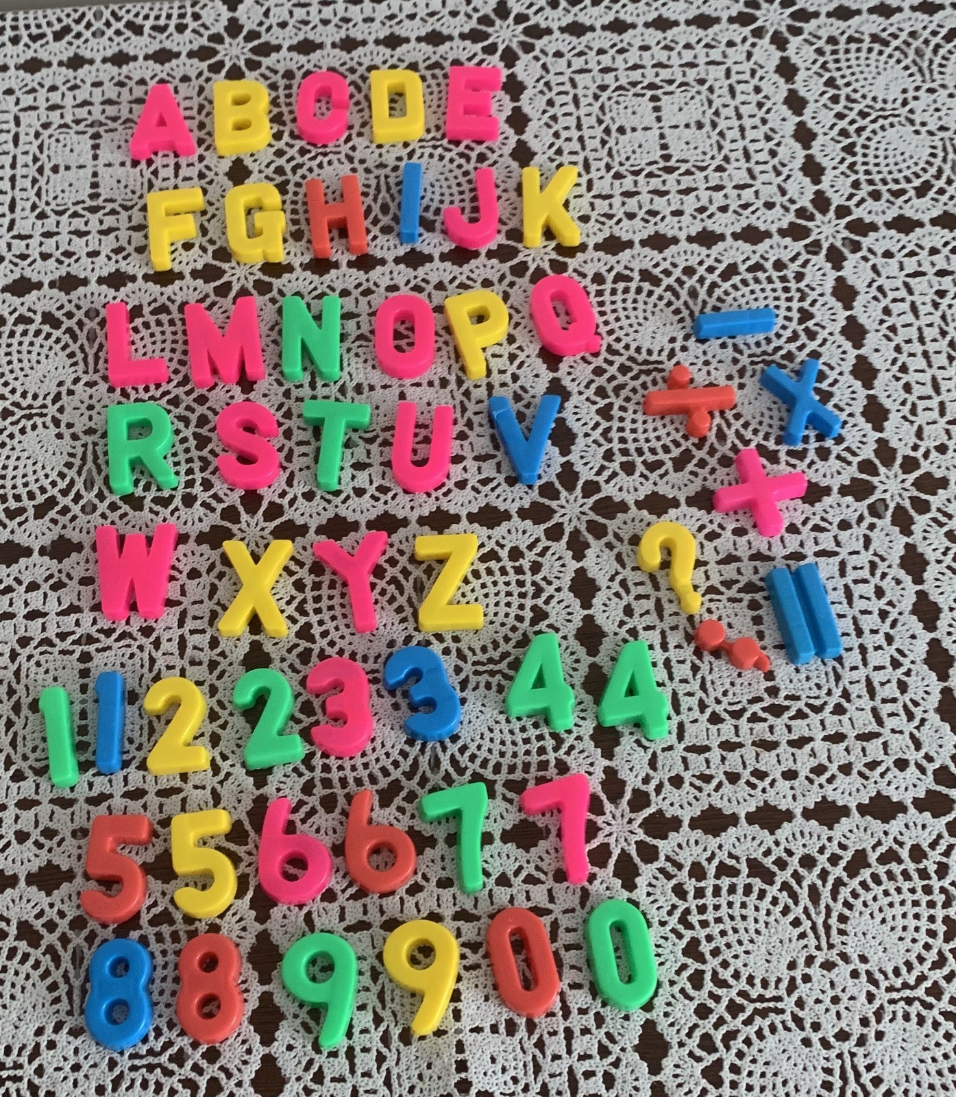 Complete Set Plastic Letters Number Alphabet Math Symbols Learning Toy 1 Inch