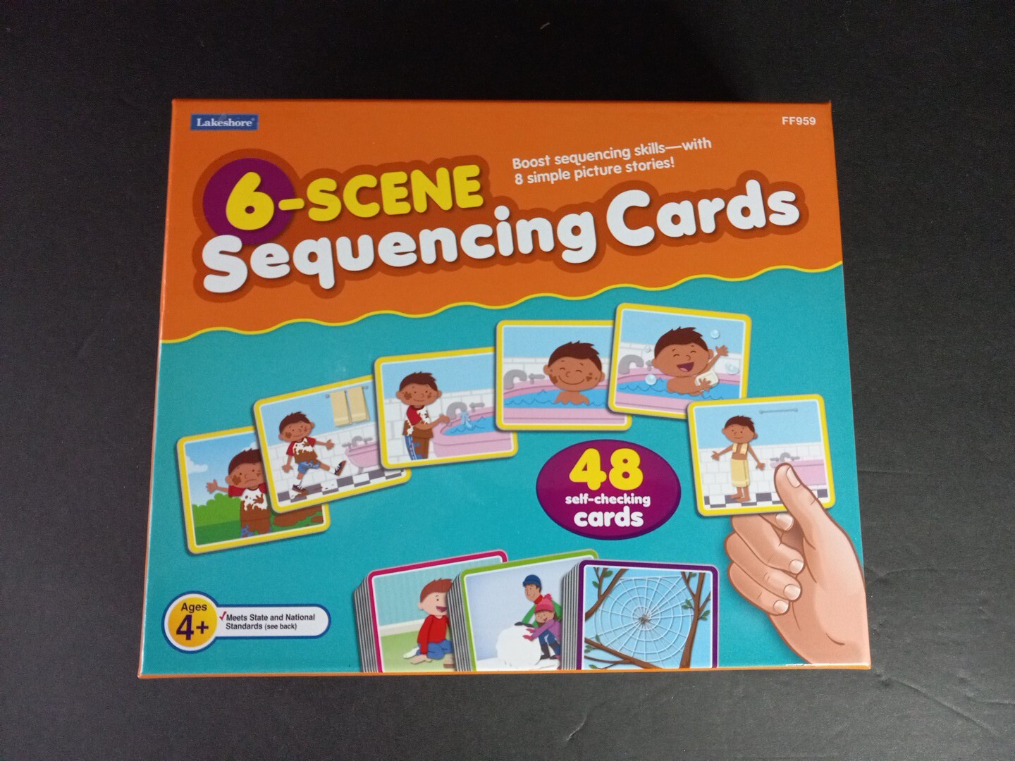 LAKESHORE 6-Scene Sequencing Cards Kids Learning Game Cards, Homeschool New