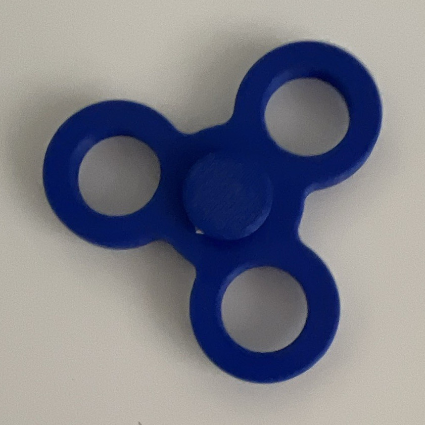 Blue 3-Arm 3-Prong Hand Spinner Finger Fidget Toy for Stress Relief