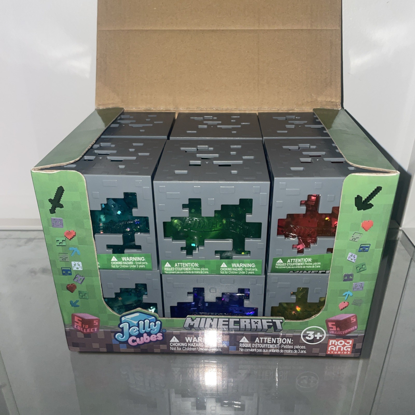 MINECRAFT Case Of 12 – Jelly Cubes Viral Squishy IN HAND NEW RARE SHIPS ASAP!!