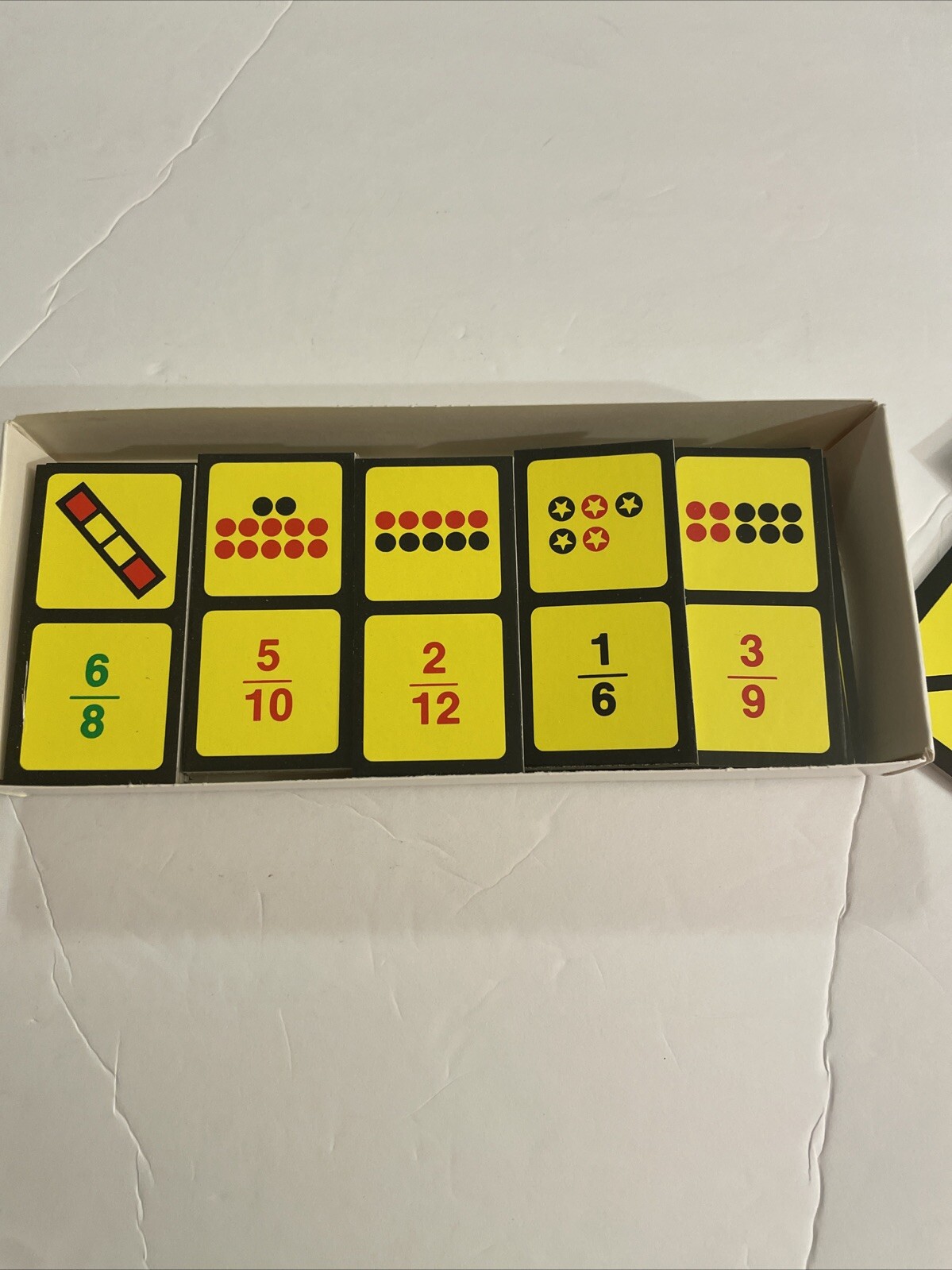 vtg 1976 NEW SEALED Fraction Dominioes homeschooling math game classroom