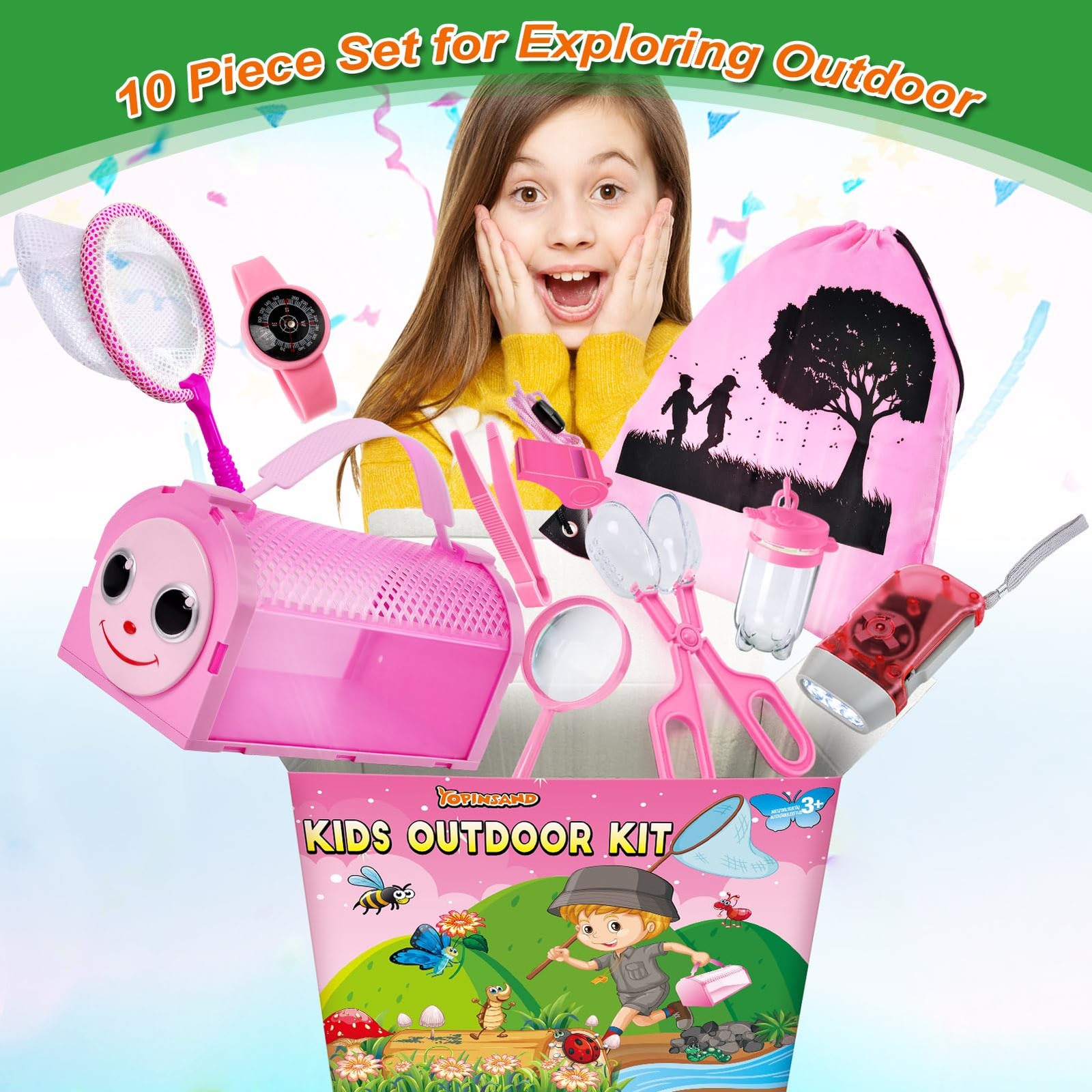 Bug Catcher Kit & Outdoor Explorer Kit for , 10 Pcs Bug Catching Kit with Cag…