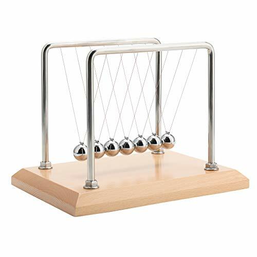 NEWTON’S CRADLE 7 Balls Law Conservation of Energy Beech Base 11 Inch CERROPI