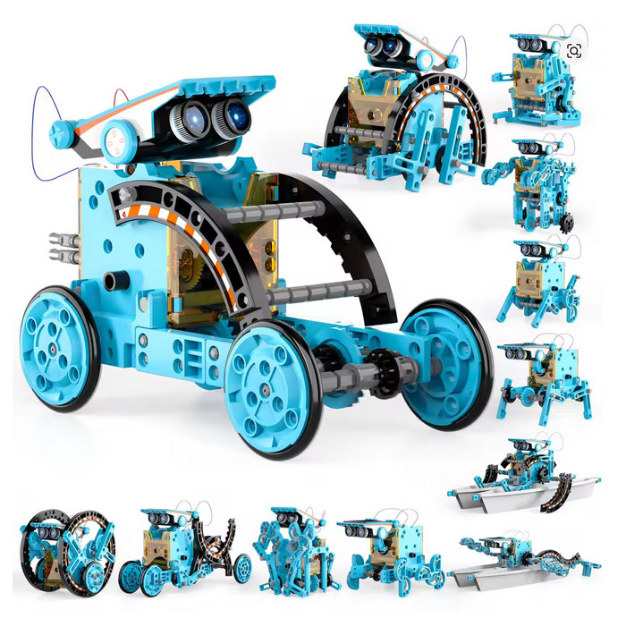 12-In-1 Stem Solar Robot Kit Toys Gifts For Kids 3-8 Years Old Educational