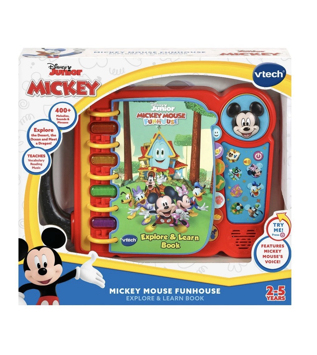 VTech Disney Junior Mickey Mouse Funhouse Explore & Learn Book Baby and Toddler