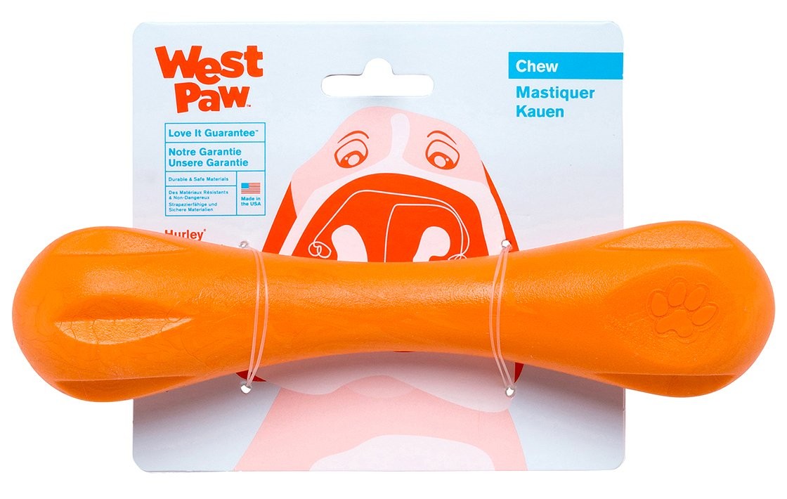 WEST PAW Zogoflex Hurley Dog Bone Chew Toy – Floatable, Durable for Aggressive C