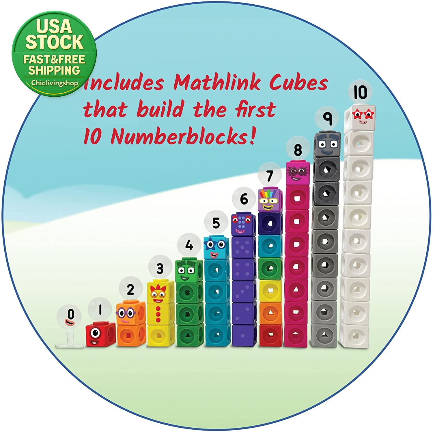 Mathlink Cubes Numberblocks Activity Set 30 Preschool Learning Counting Blocks