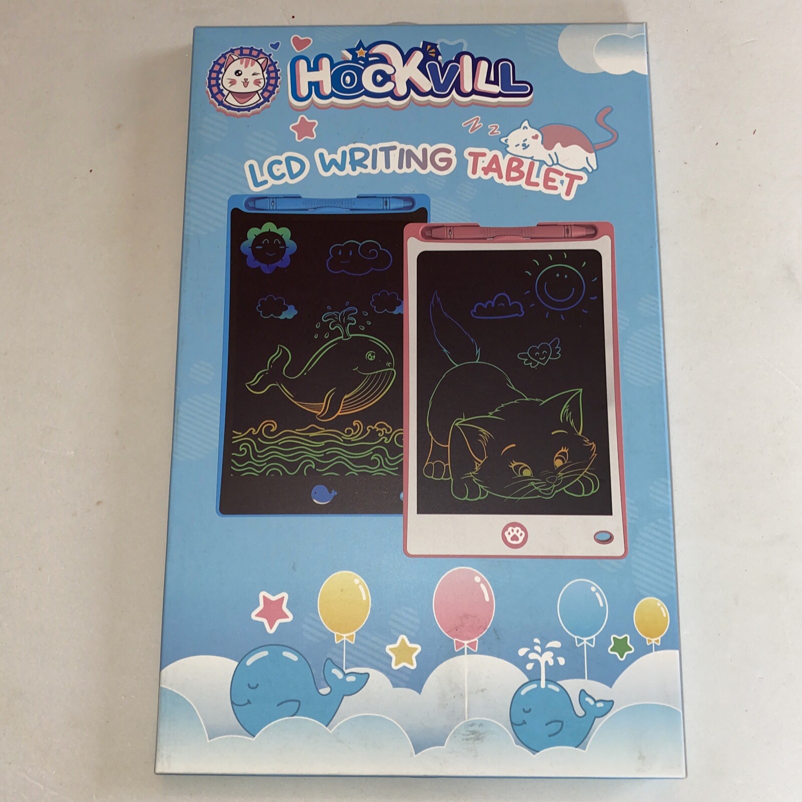 New Kids Writing Tablet Hockvill Toys for 3 4 5 6 7 Year Old Blue Boys 8.8 Inch