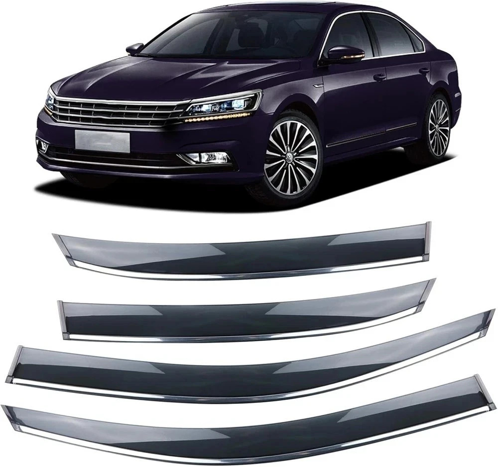 Rain Guards Suitable for 2011-2018 Passat,Window Visor,Dark Smoke Accessories