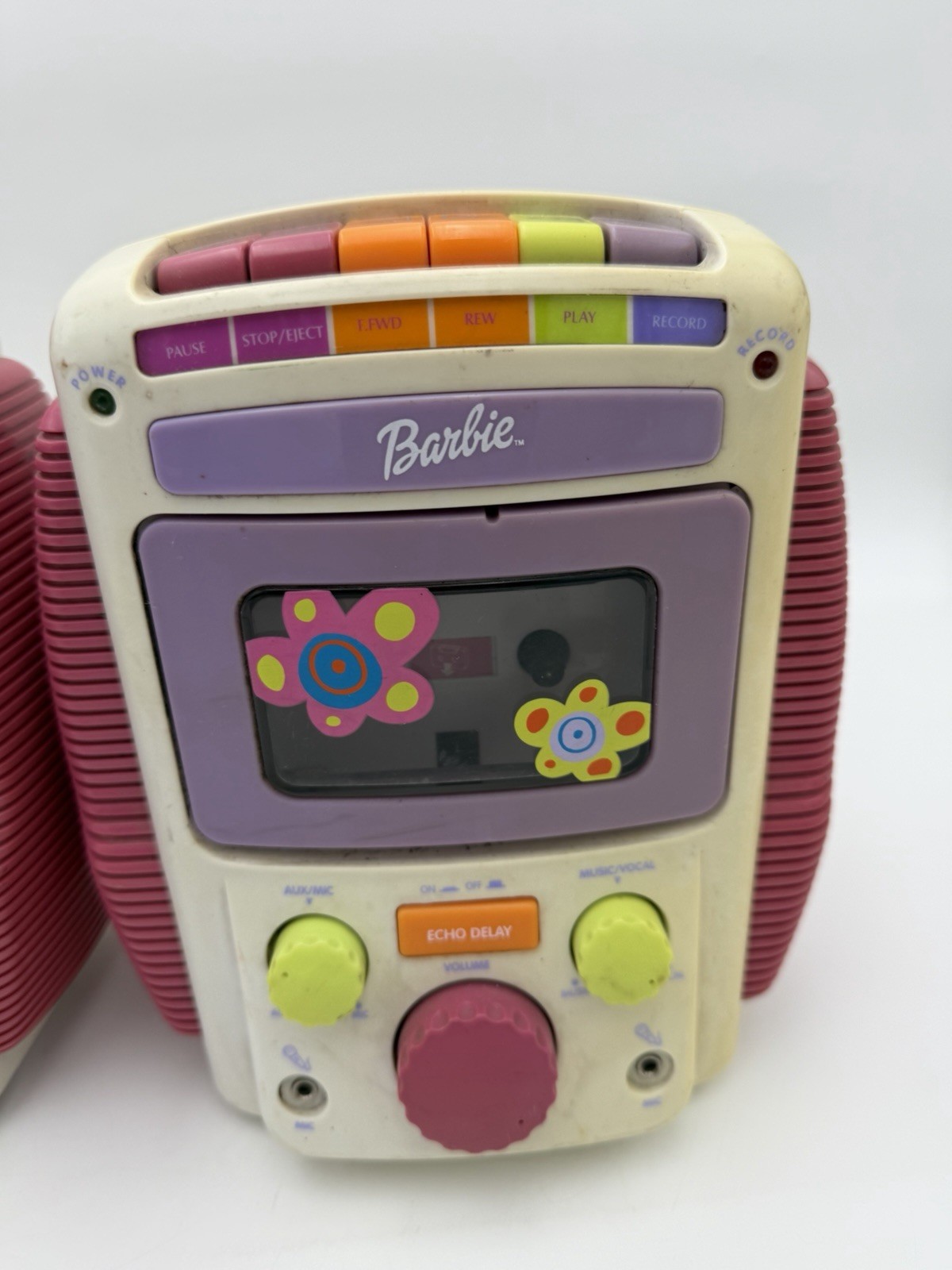 2 Vintage 2002 Mattel Barbie Sing A Long Karaoke Cassette Player Tested