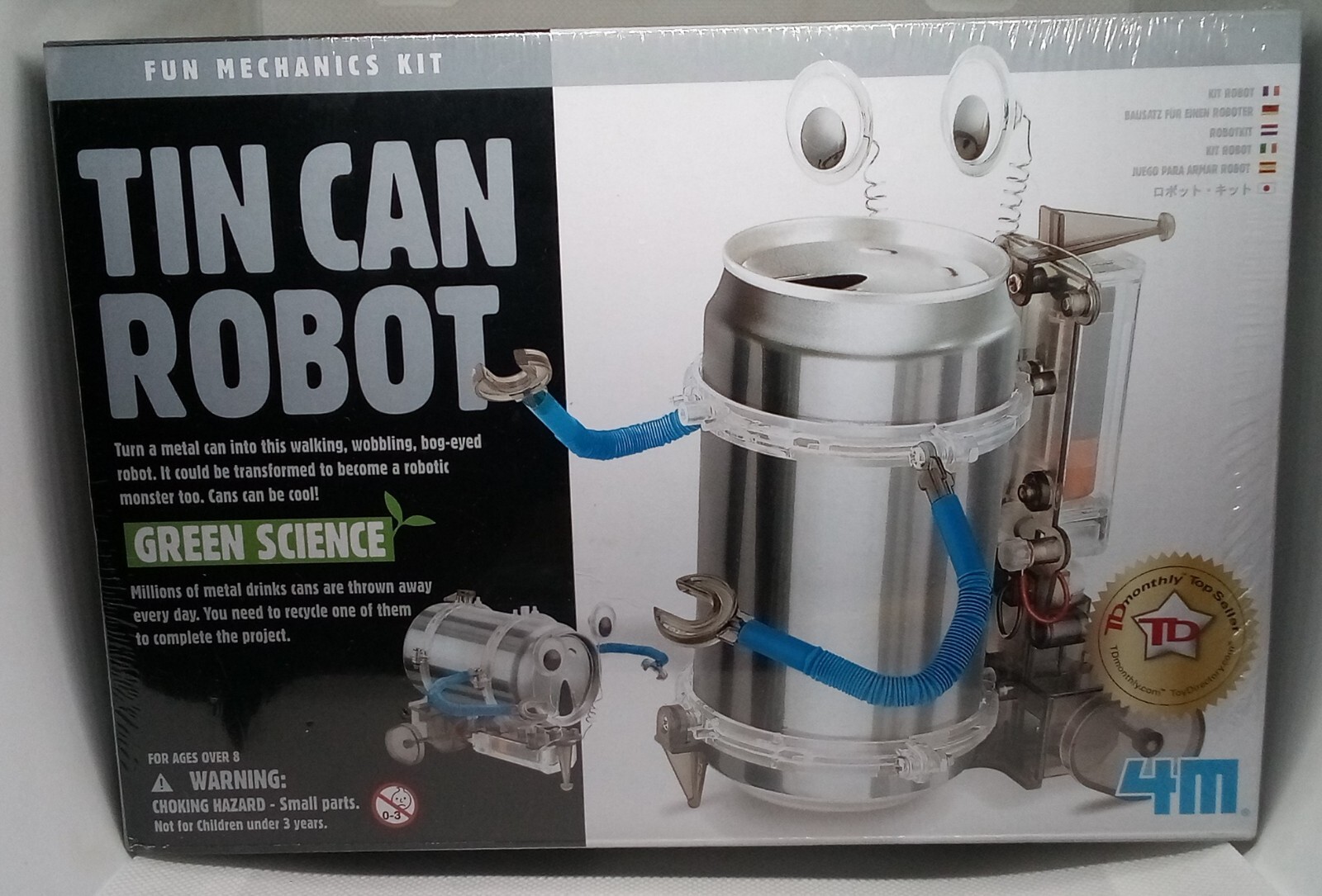 Tin Can Robot Science Kit Kids Educational Toy Mechanics Project Recycle 4M