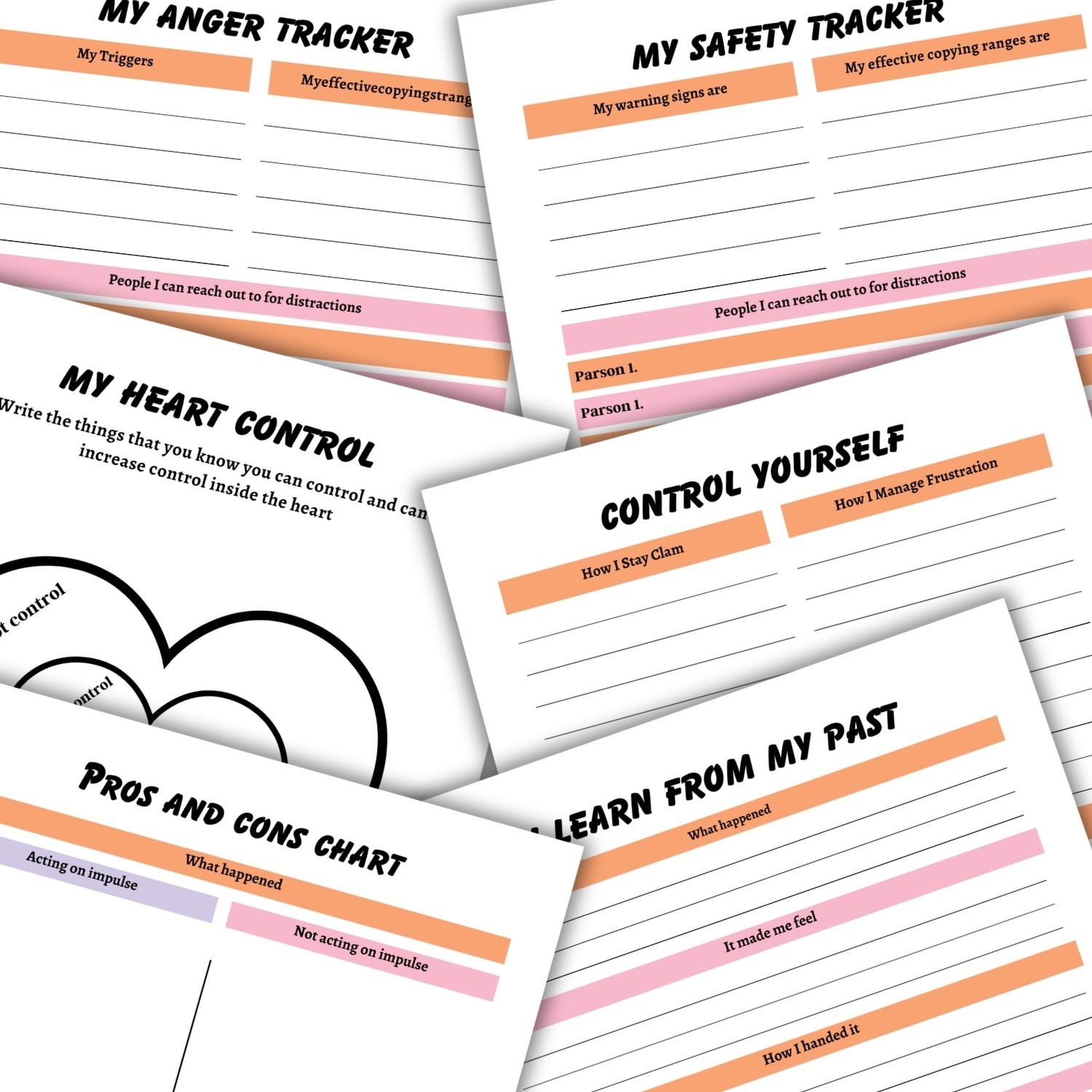Printable Self Control Activity Book for Kids & Teens | Emotional Regulation