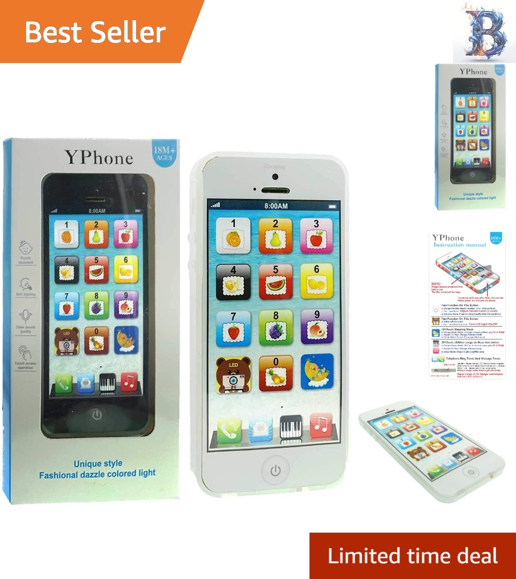 Rechargeable Kids Learning Phone – 20 Songs & Educational Play Toy for Toddlers