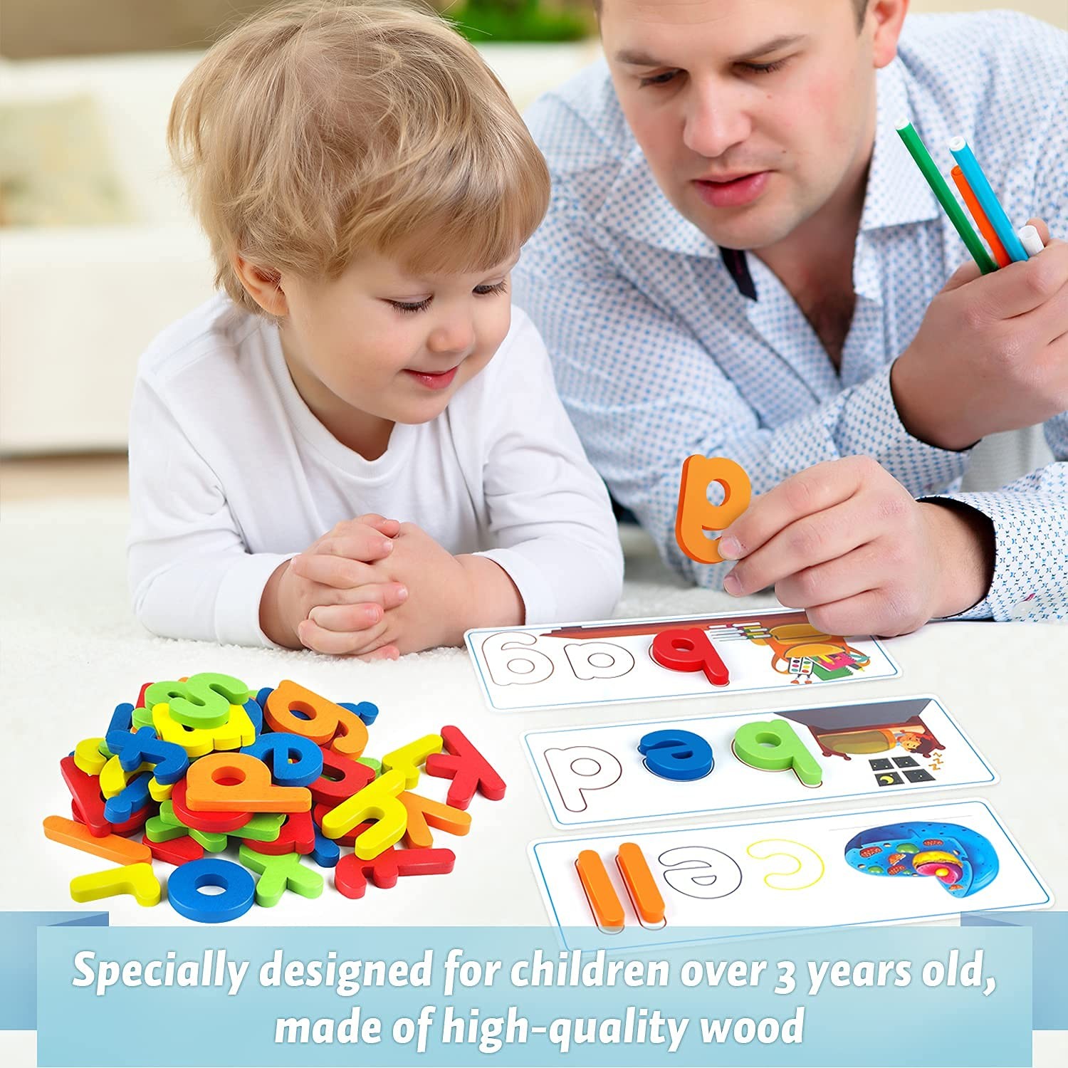 Learning Toys for 3 4 5 6 Years Old Boys and Girls, See & Spell CVC Word Buil…
