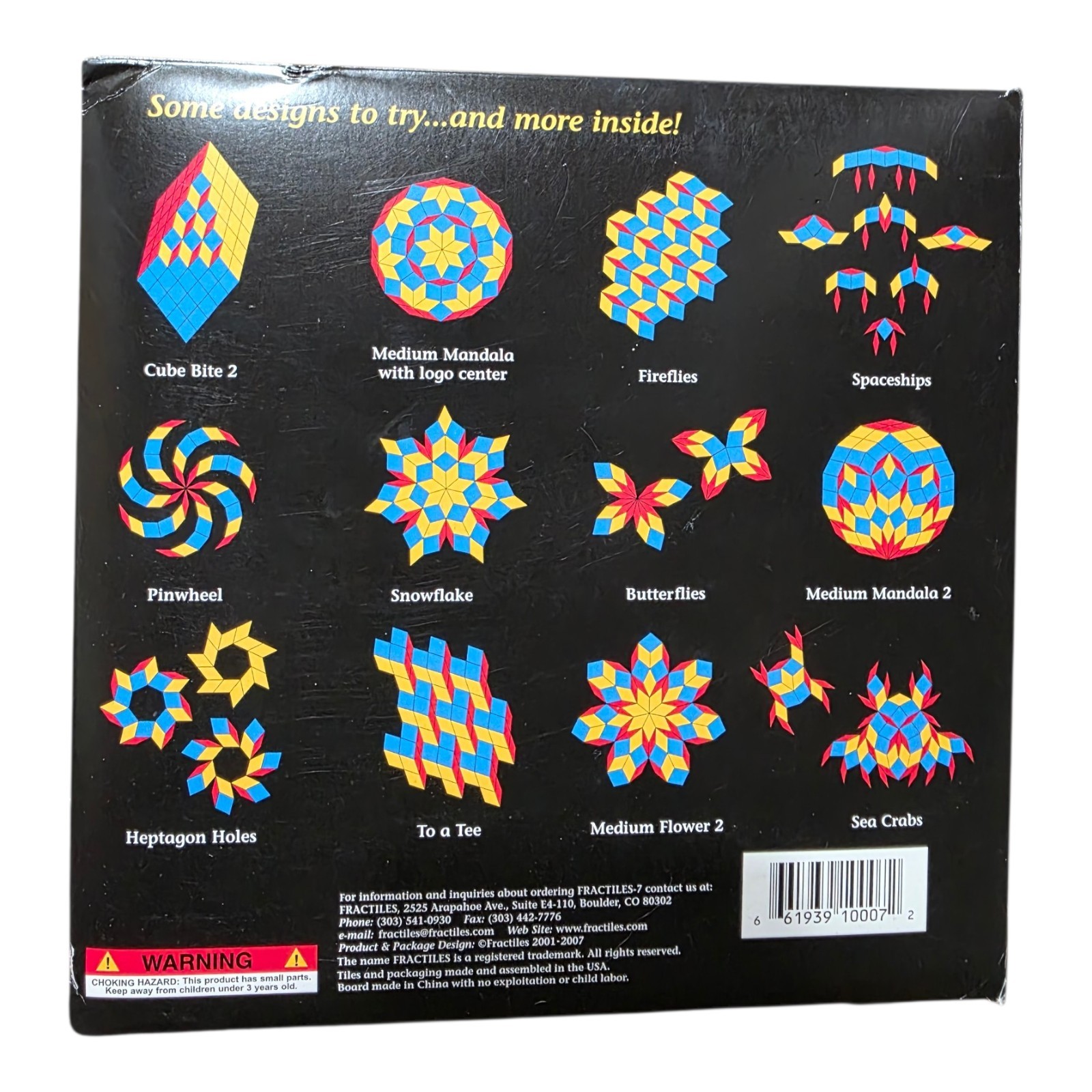 Fractiles 7 Magnetic Tiling Toy Educational Art Activity Board for Children: EUC