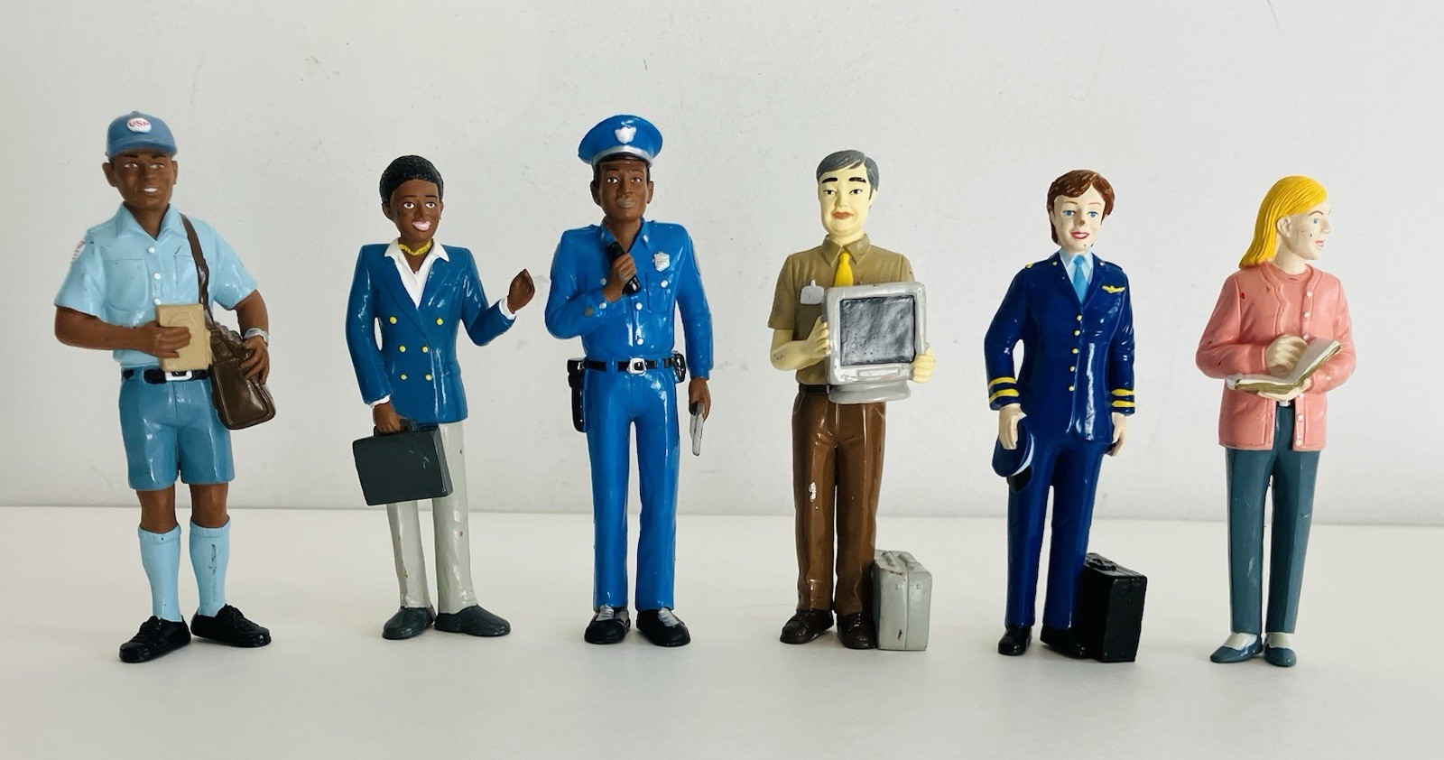 Lakeshore Learning Community Workers Figures Set of 6 Pilot Teacher Cop Mailman