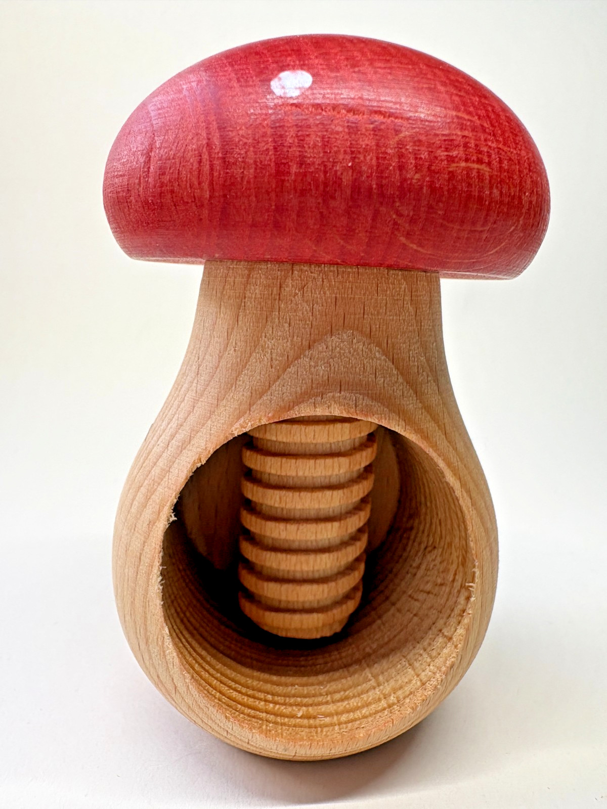 Montessori Wooden Educational Toy Mushroom Screw Wooden Handmade Fun or Decor