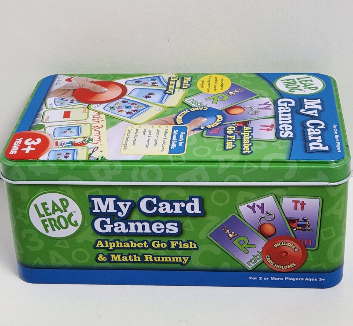 Leap Frog My Card Games Alphabet Go Fish & Math Rummy in Tin Case Age 3+