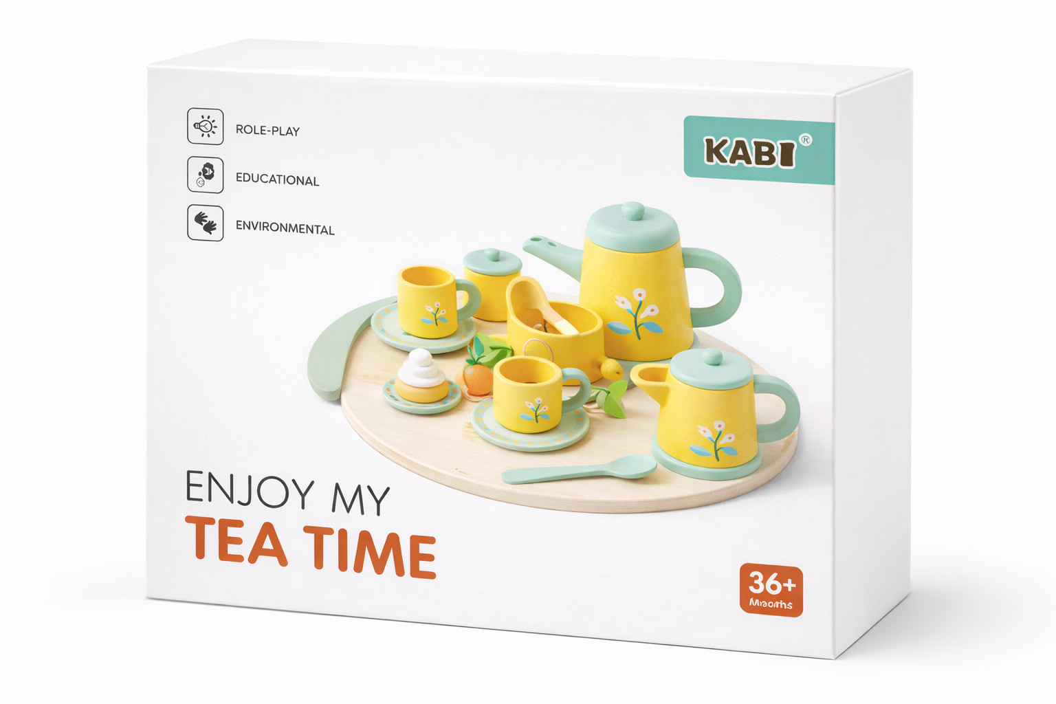 Montessori Wooden Tea Set for Kids | Pretend Play Kitchen Toy | Toddler Gift