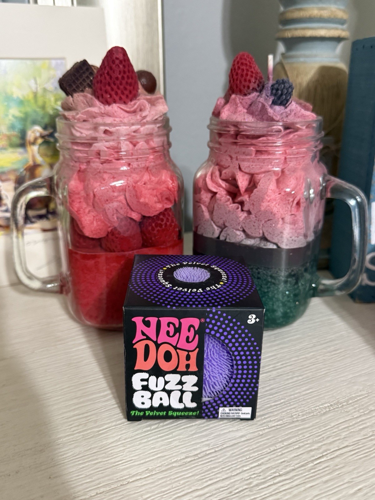 NEW Purple Needoh FUZZ BALL Nee Doh Squishy Fuzzball AUTHENTIC US Squeeze Squish