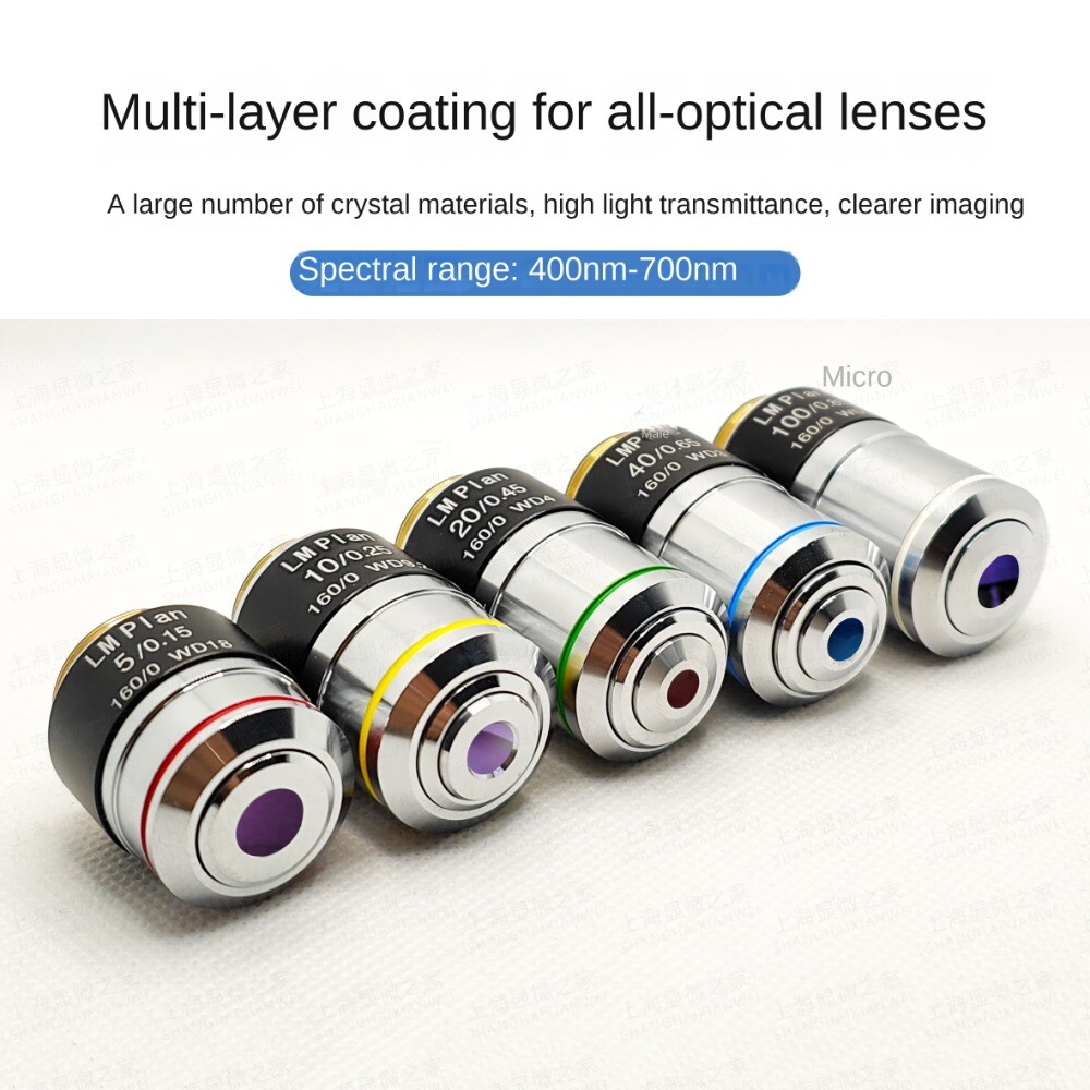 LMPlan 5X-100X Metallographic Microscope 195 Plan semi apochromatic objective