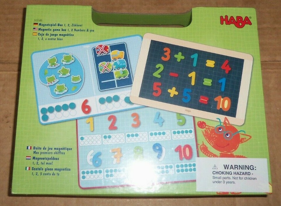 HABA 158 MAGNETIC GAME BOX 1, 2 NUMBERS & YOU AGES 3+ LEARNING GAMES sealed MATH