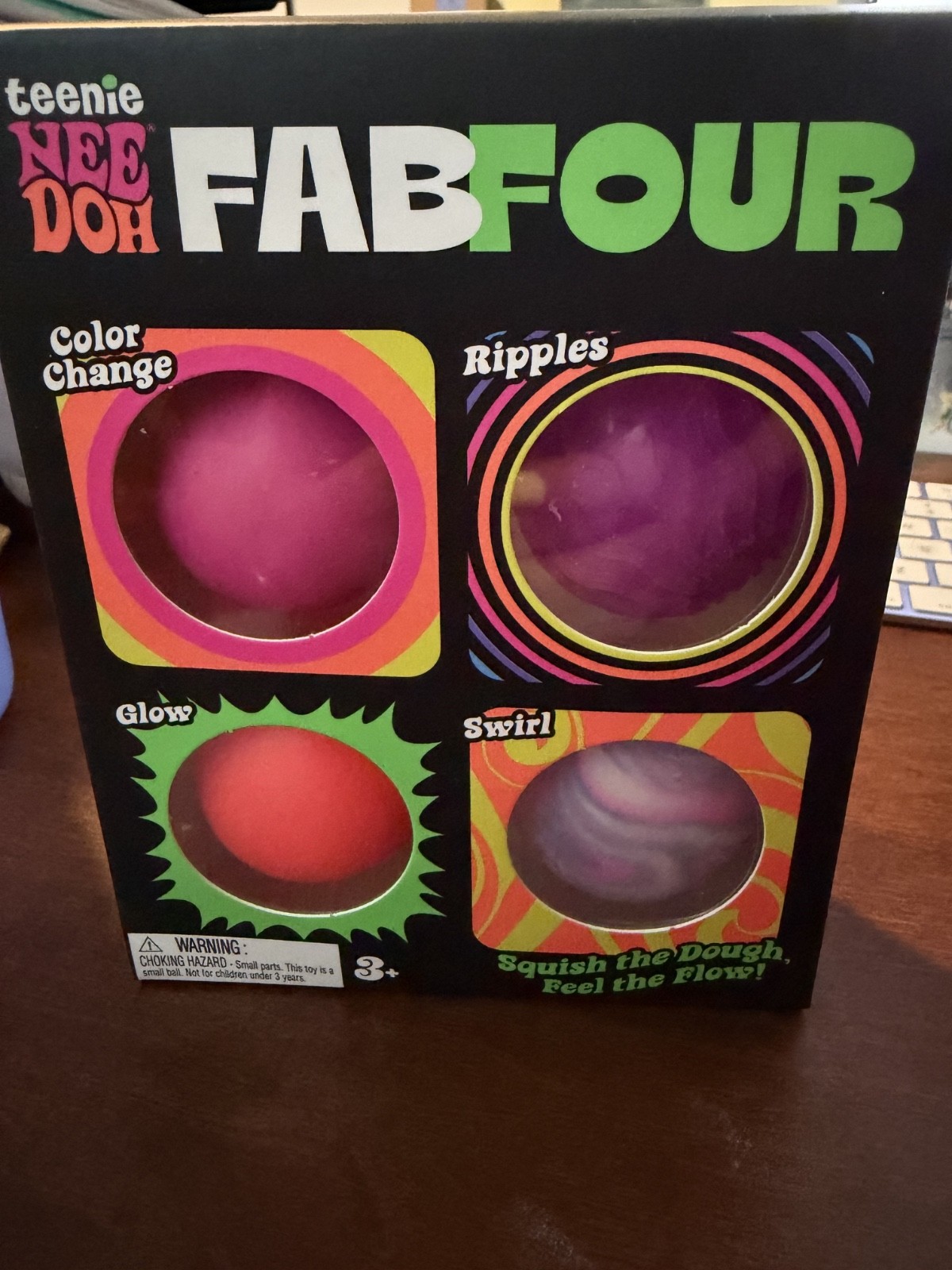 Needoh Teenie Fab Four 4-Pack Nee Doh Set of 4 SAME DAY SHIP NEW SEALED