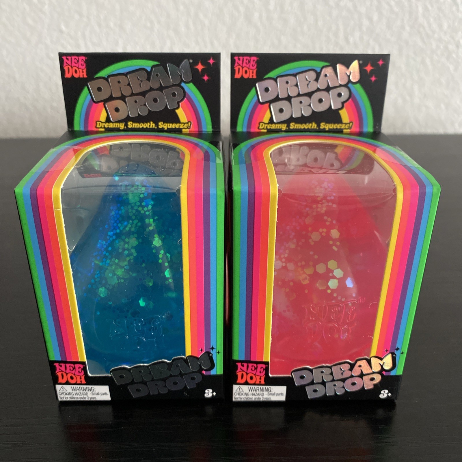 Authentic Viral NeeDoh Dream Drop Set of 2 (Blue And Pink)