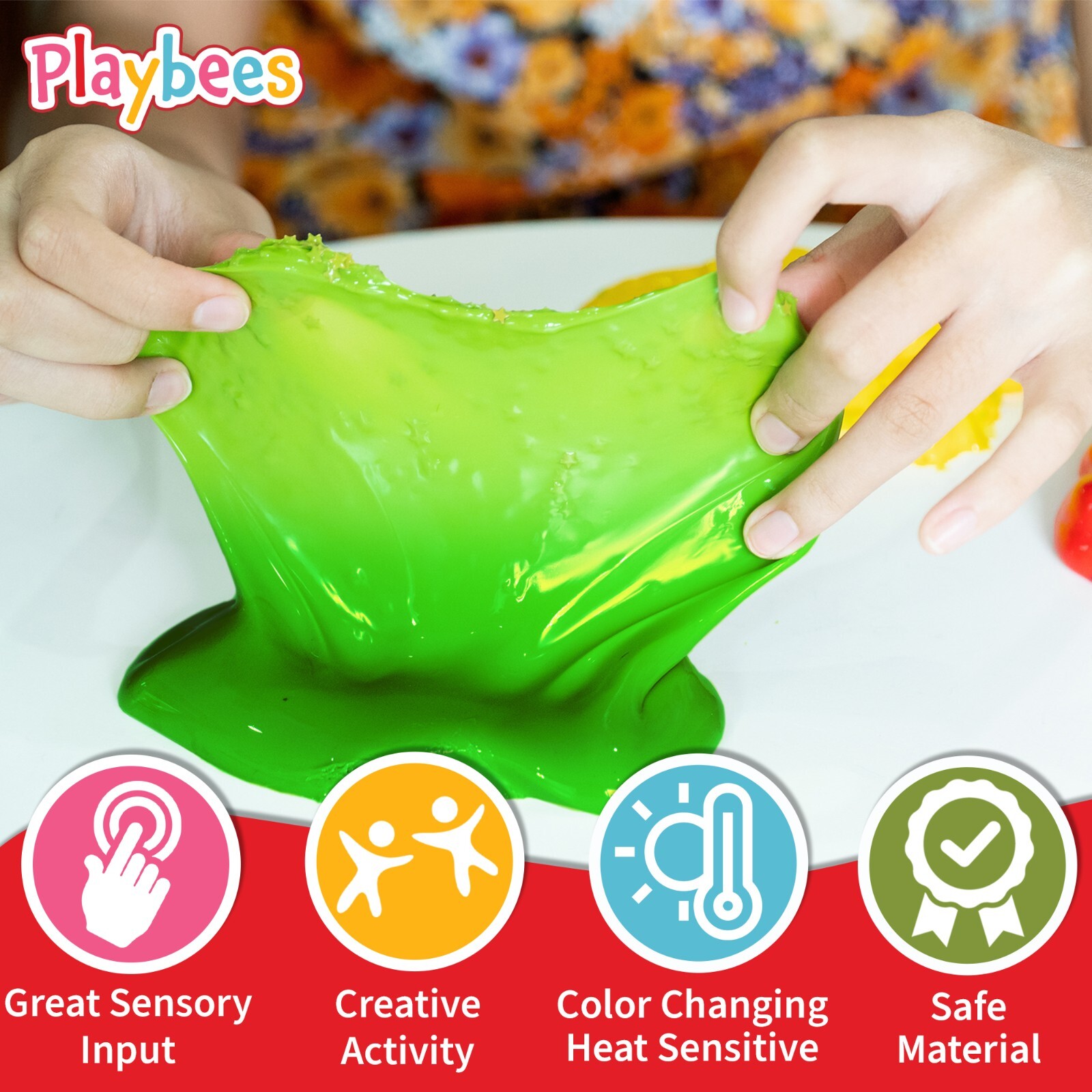 Frudge Putty – 6 Pack – Heat Sensitive – Color Changing 0.5 Oz Mini Slime Putty