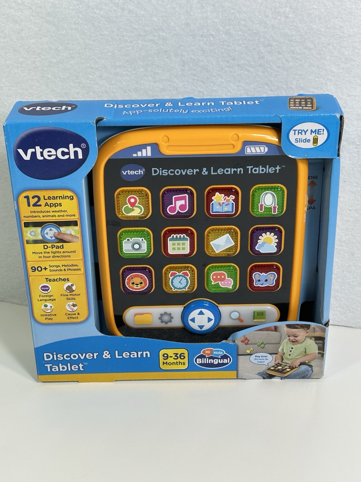 NEW VTech Discover & Learn Tablet 9-36 Months BILINGUAL English Spanish NIB B51