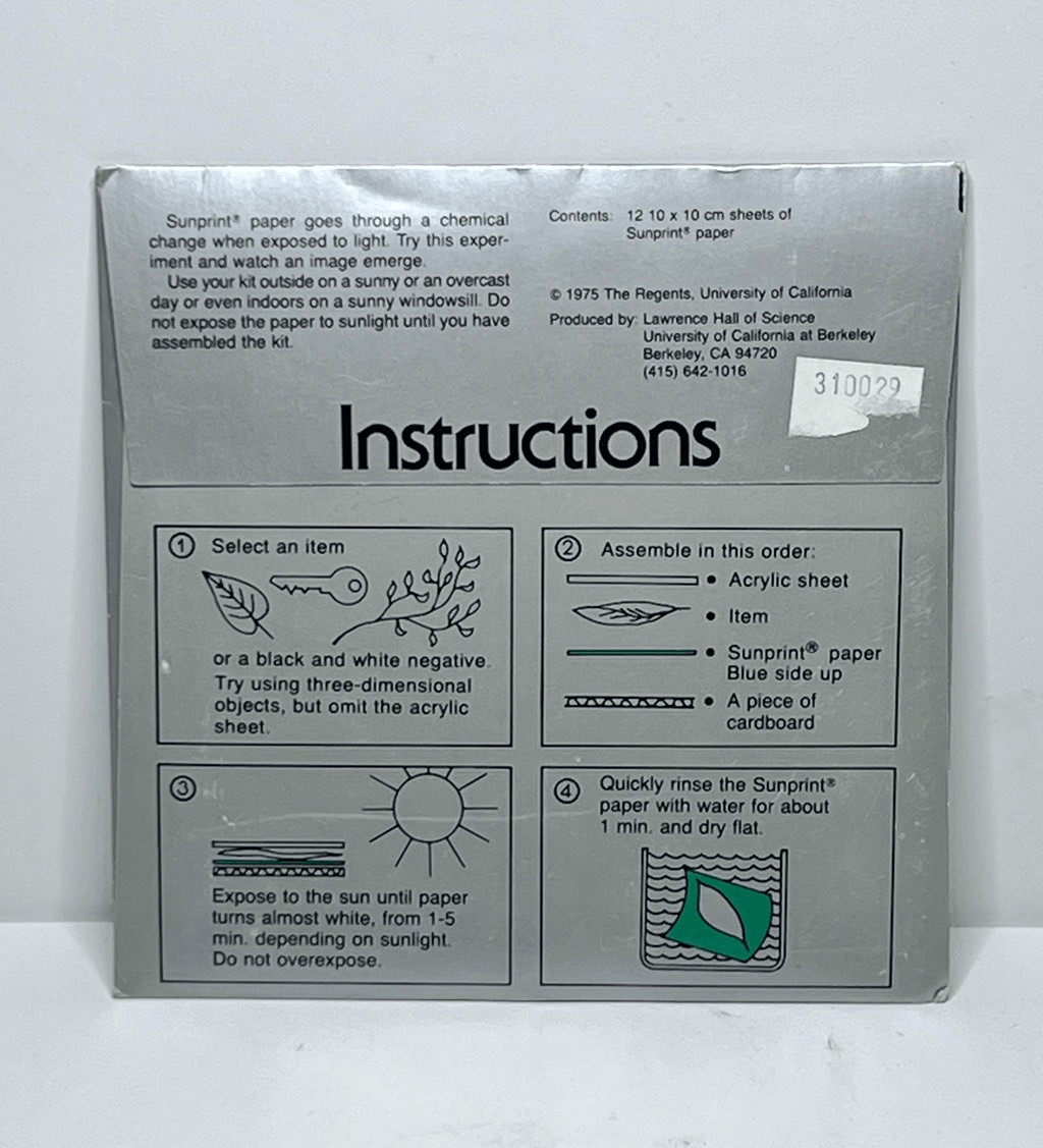 Vintage Sunprint Refil Kit NEW NOS 10×10 cm 1975