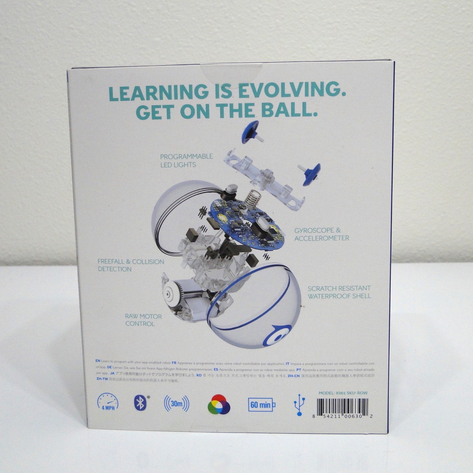 Sphero SPRK+ K001ROW App-Enabled Educational Robot Ball STEM Coding Toy Clear