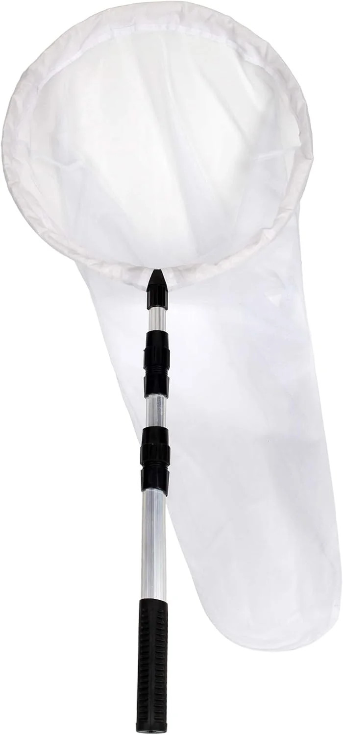 Insect and Butterfly Net with 12″ Ring, 24″ Net Depth, Handle Extends to 36 Inch