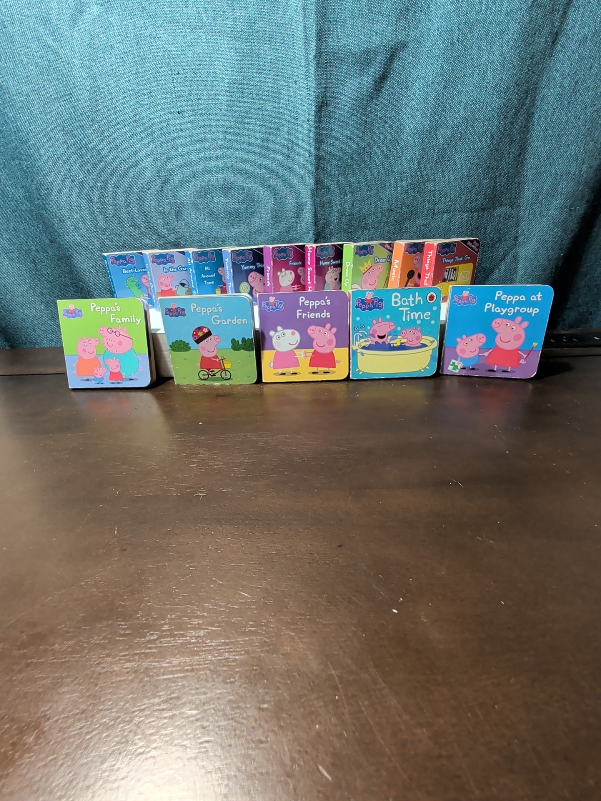 Set of 14 Peppa Pig Mini Board Books | Little Library Puzzle Backs | Travel Size