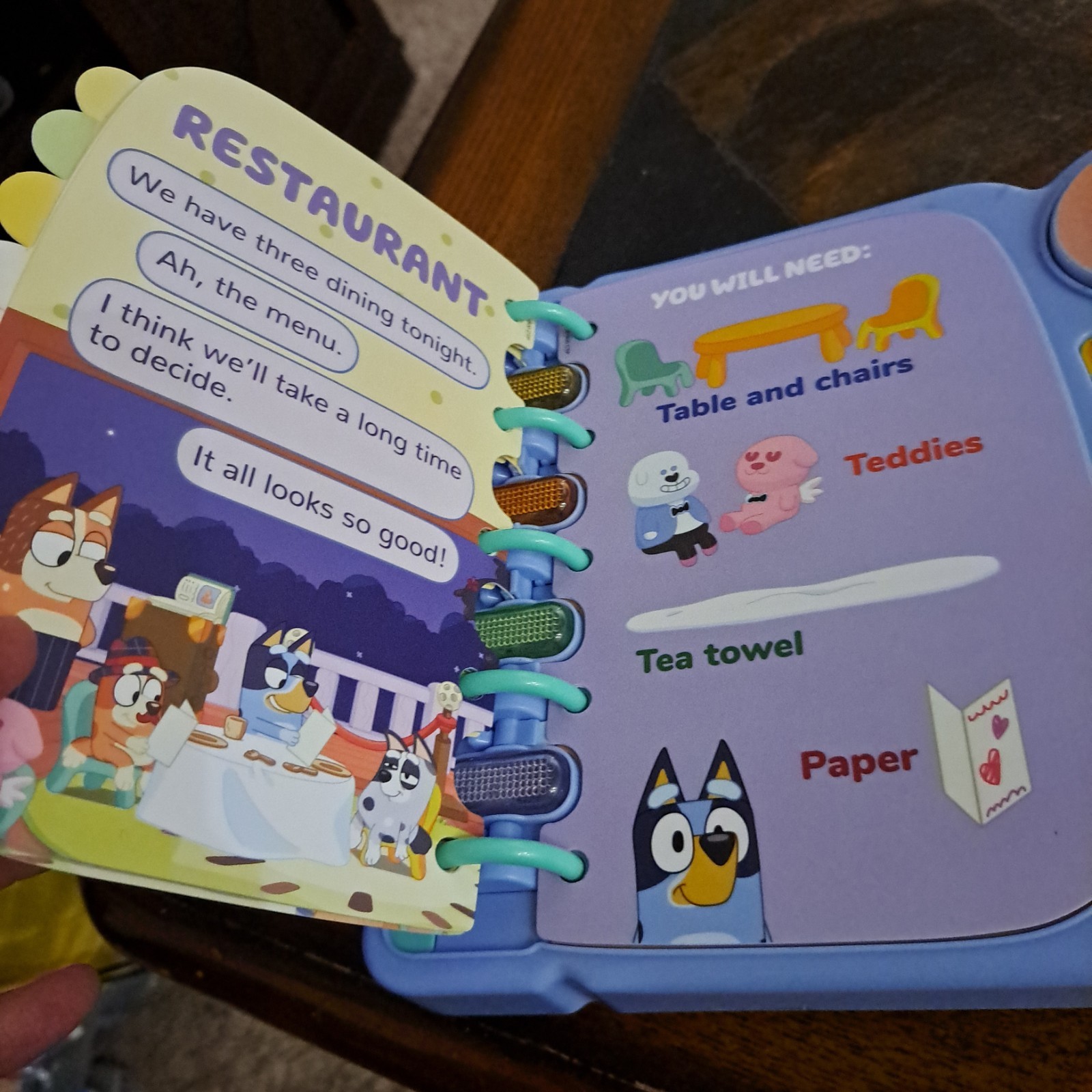 VTech «Bluey’s Book of Games» Interactive Pretend-Play Book for Preschoolers.