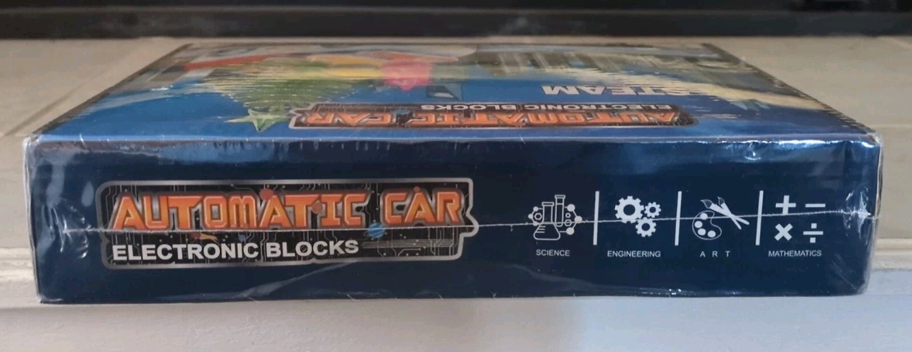 Automatic Car Electronic Blocks-STEAM-Science Art Math Kit Build Project-Kid-NEW