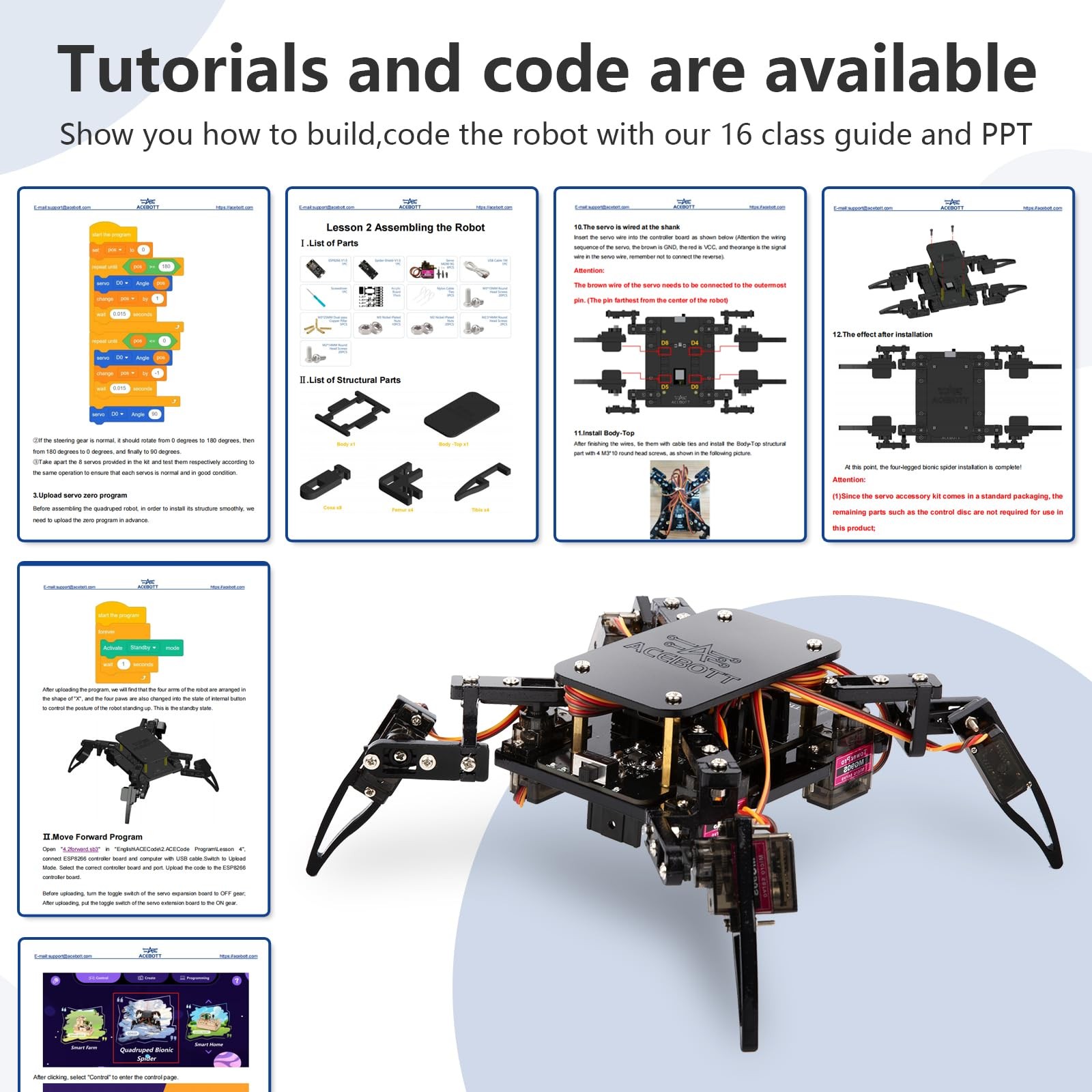 STEM Robotics Science Kits for Adults, ESP8266 Spider Robot Building Kit, App…