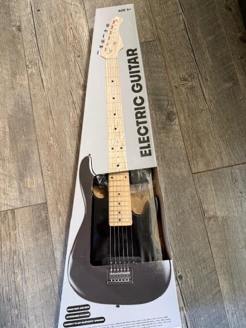 Electric Guitar 16in. toy for kids and beginners with strap and bluetooth cables