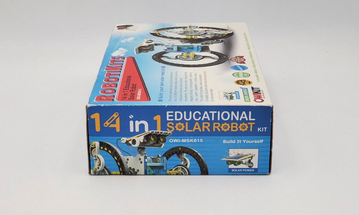 Educational Solar Robot Build-Your-Own Robot Kit Powered by the Sun 14-in-1 kit