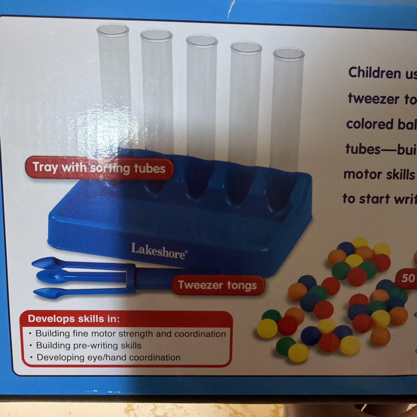 Lakeshore Learning Tweezer Tongs Color Sorting Kit Age 3+ New In Sealed Box