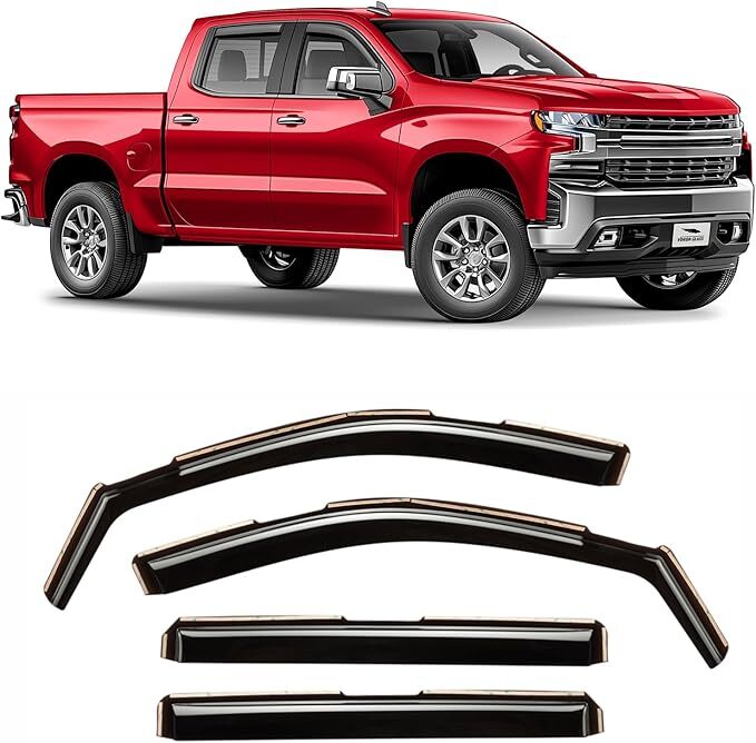 For Malibu 16-24 Voron Glass in-Channel Extra Durable Rain Guards for Chevy
