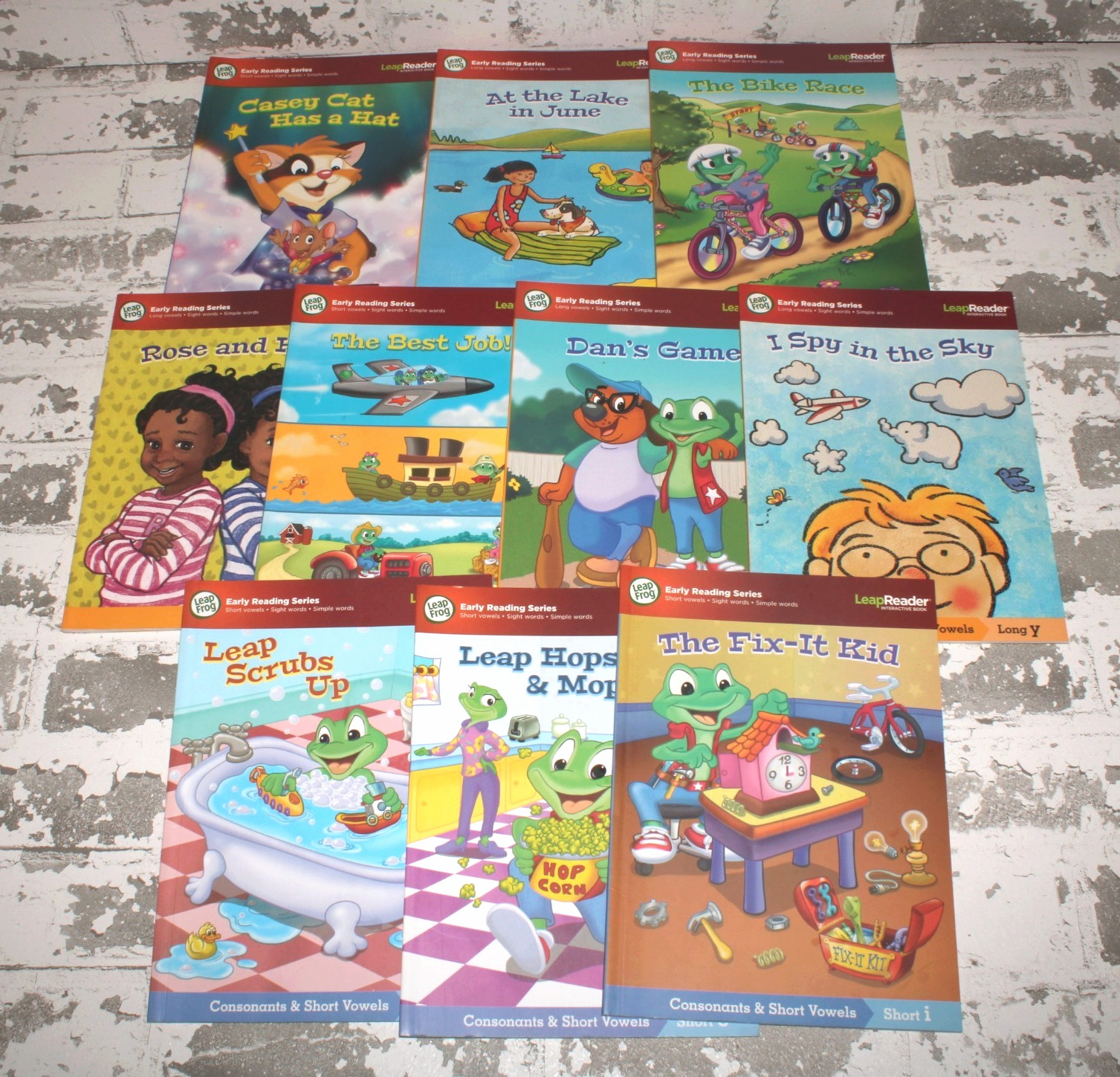 Leap Frog Leap Reader Interactive Books Paperback Early Reading Series Lot of 10