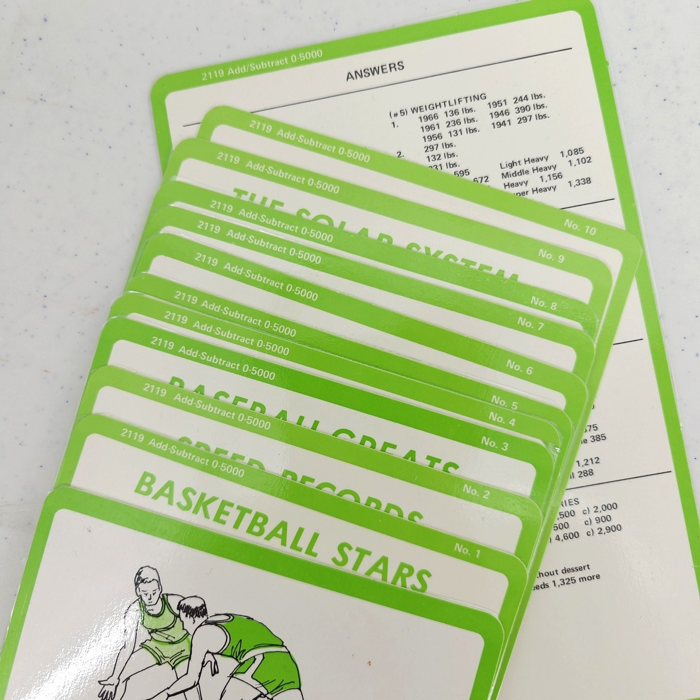 VTG 1974 Sports ‘n Things High Interest Math Series Game Flash Cards Home School