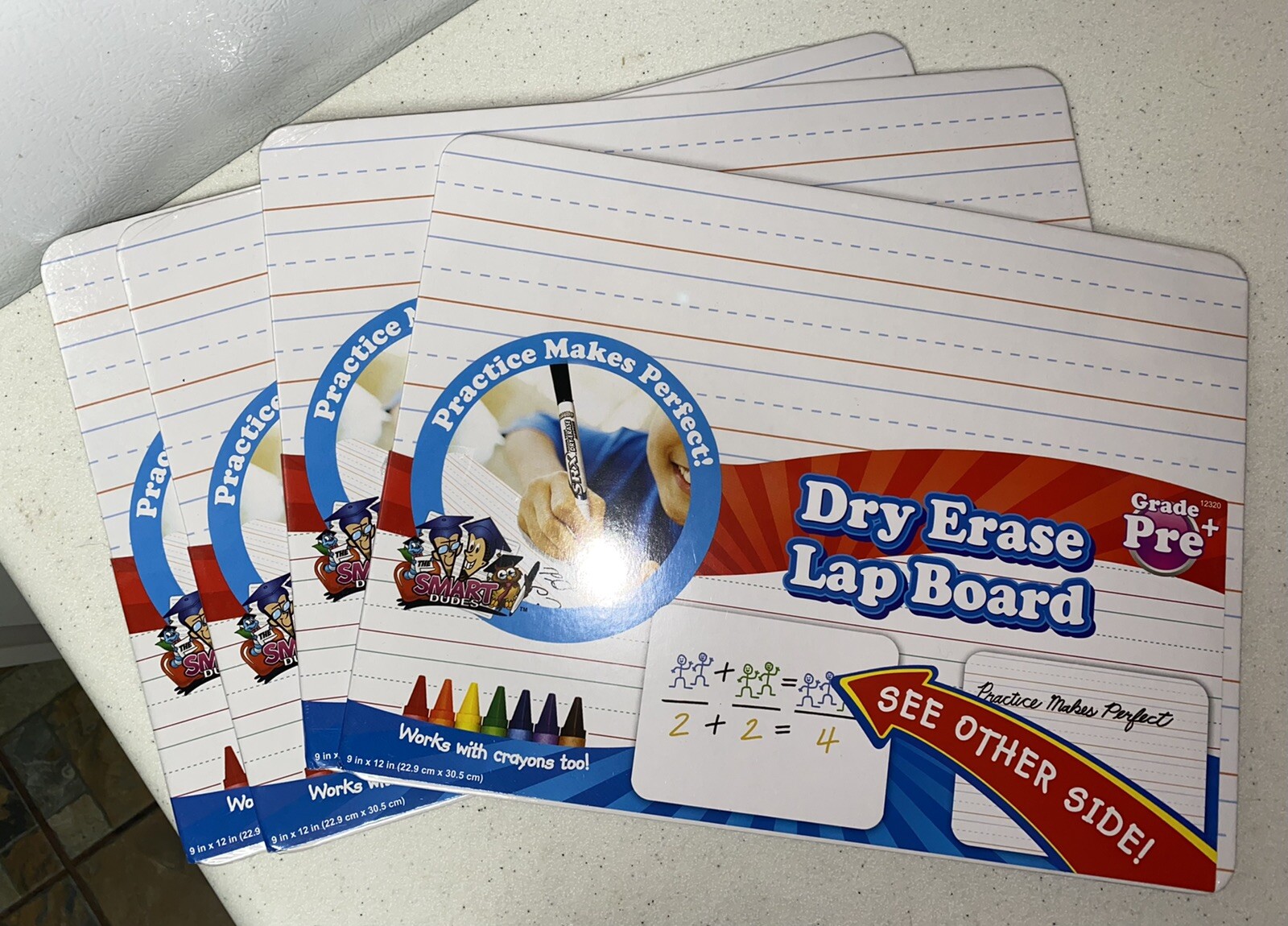 Set Of 4 MEGA Dry Erase Lap Boards NEW FR2B