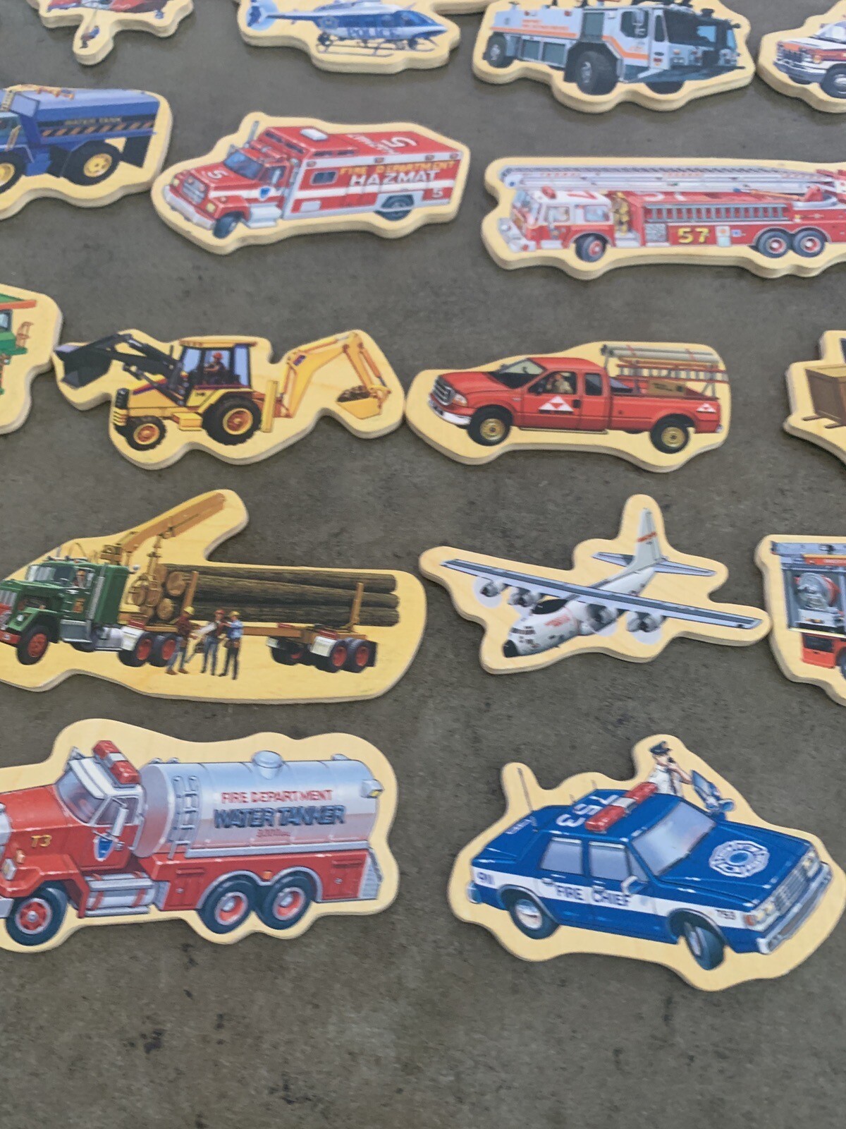 Lot Of 40 Vehicles Of All Kinds Magnets. Vintage Cars Fridge Magnets