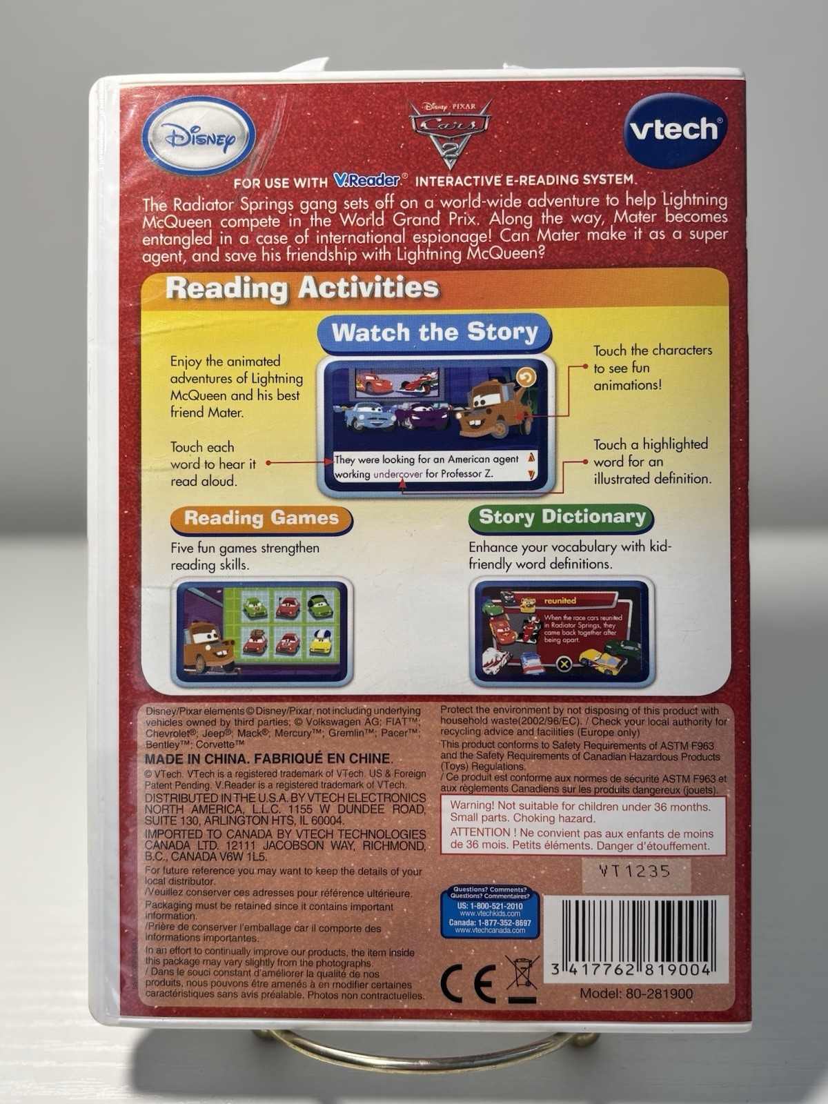 Vtech V Reader Cars Game Cartridge – Age 4 – 6 years old