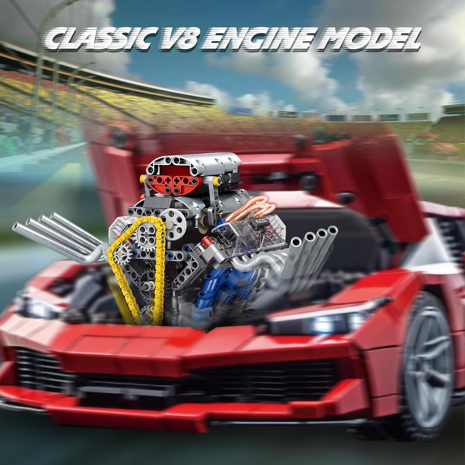V8 Engine Building Set,Build Your Own Mini Engine That Works, Physical Scienc…