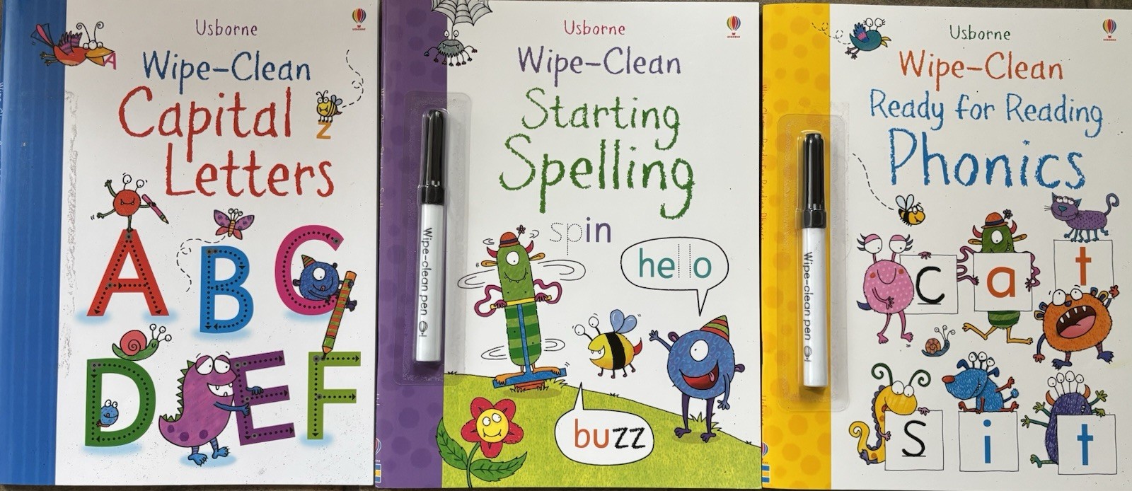 Wipe-Clean Books (Capital Letters, Spelling, And Phonics)