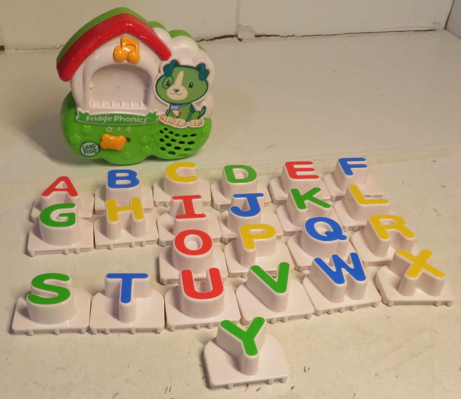 Leap Frog Fridge Phonics Scout Dog w/Cap Letters Electronic Magnetic INComplete